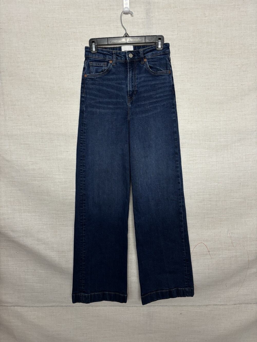Reformation Wide Leg Flare Jeans 27 Blue High Waist Wheeler